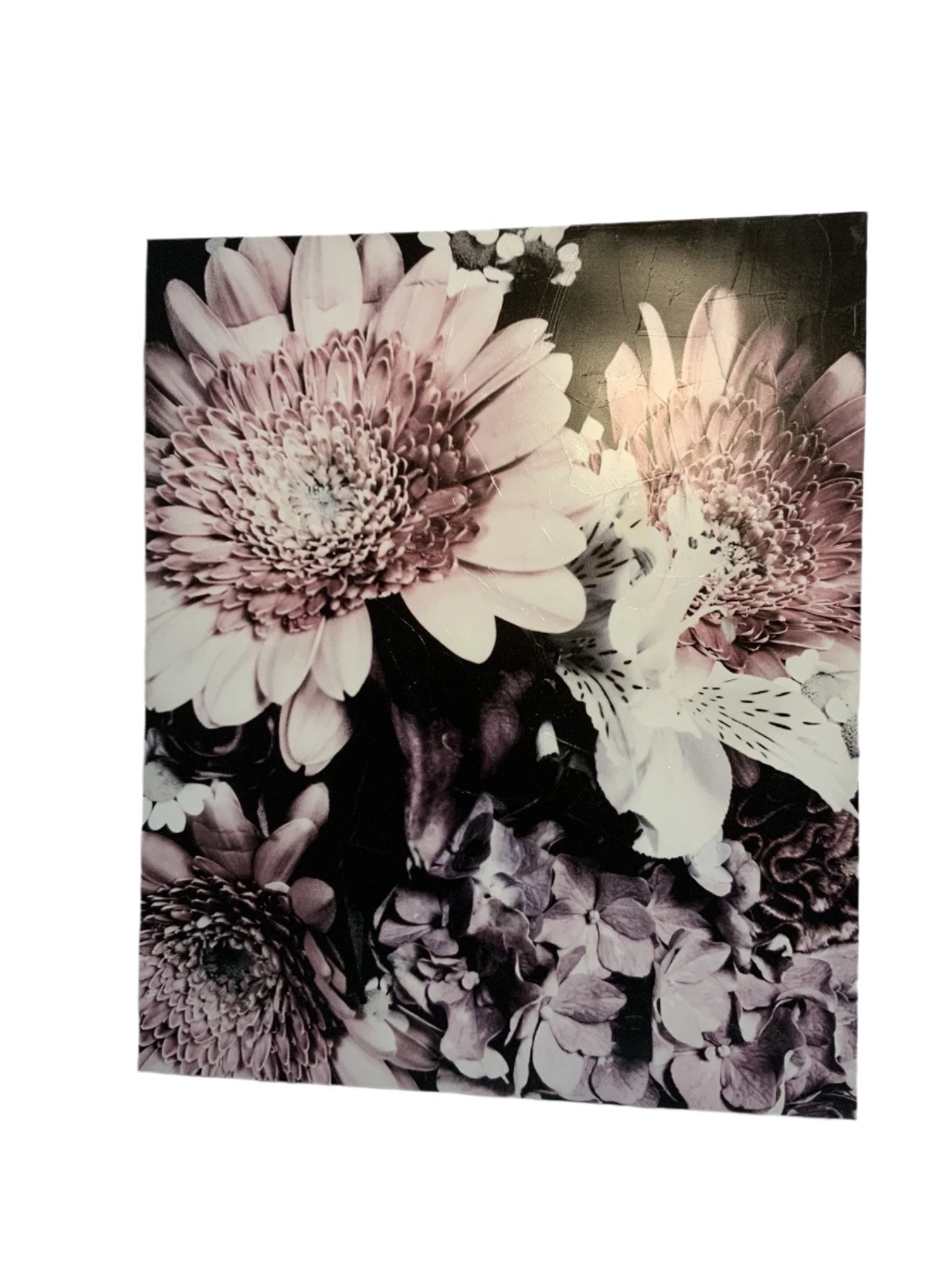 30”x36” Textured Flower Print on Canvas - Open Box