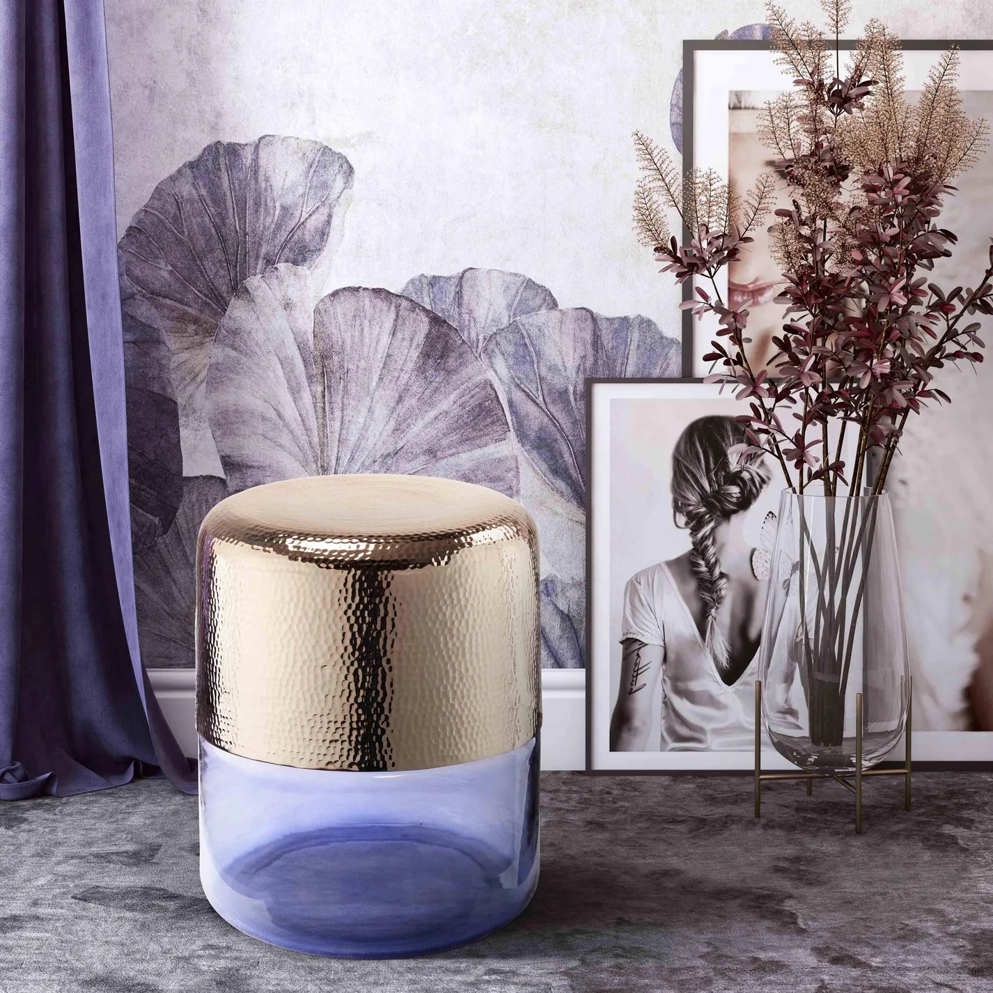 Kolla Purple Side Table