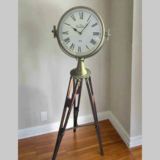 tripod antique clock