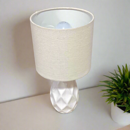 white table lamp