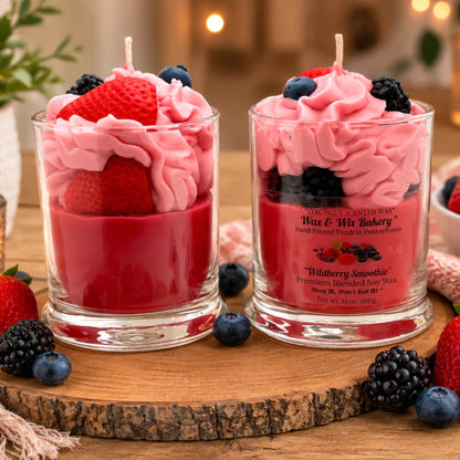 wildberry smoothie candle set of 2