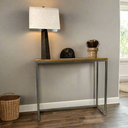 wood top entry way table