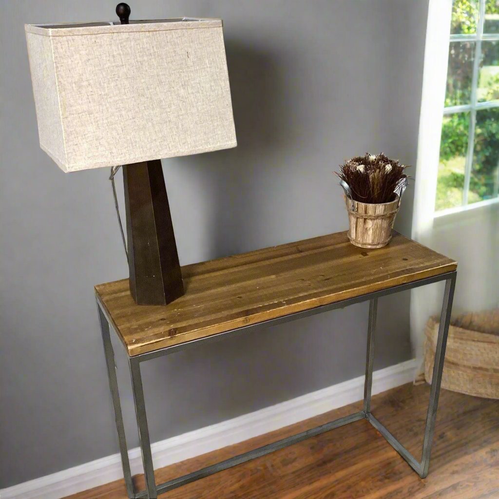 wood top entry way table 1