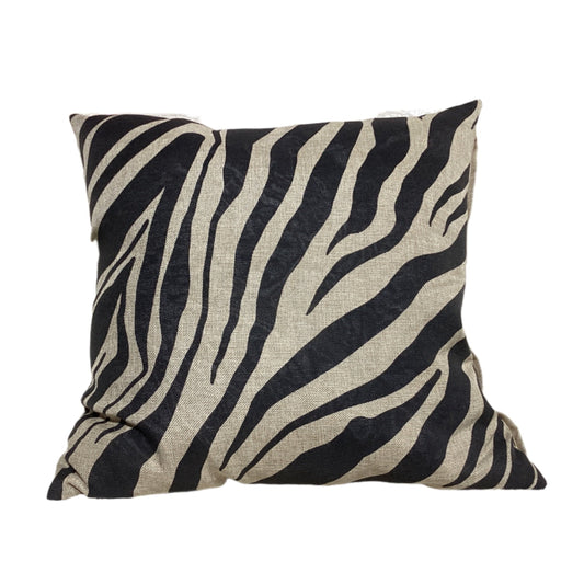 zebra striped decorative pillow